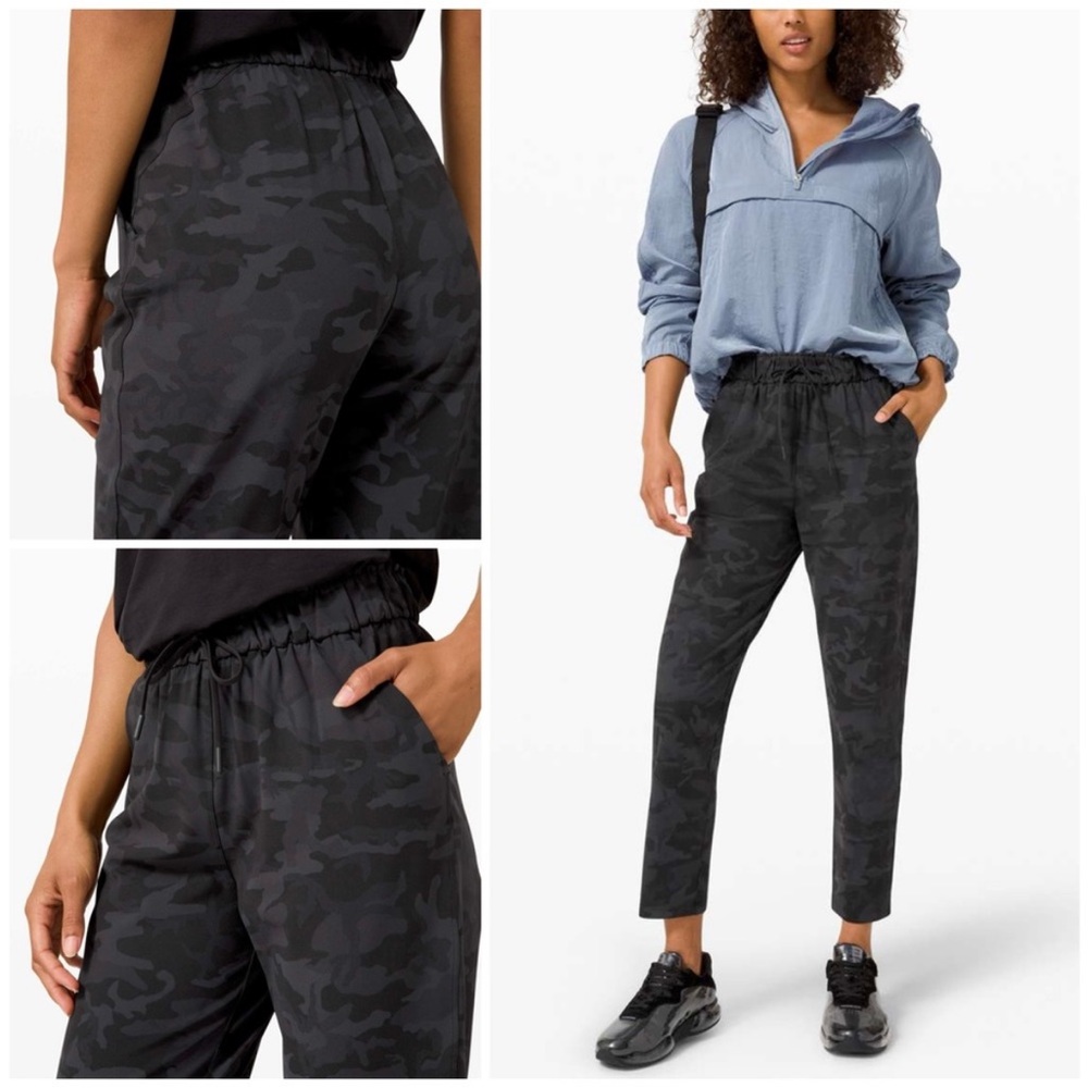 Lululemon Keep Moving Pant SZ 4 7/8 High-Rise In Incognito Camo Multi Grey